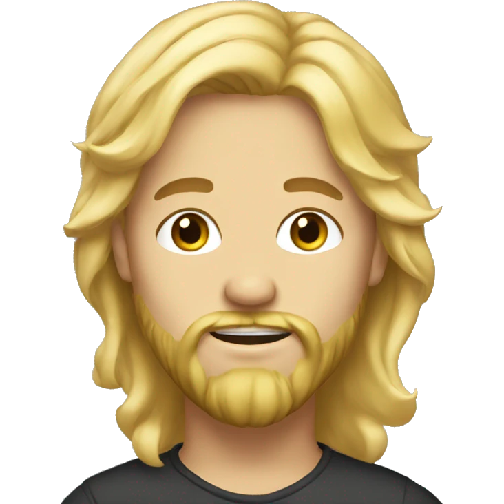 blonde boy with beard portrait emoji
