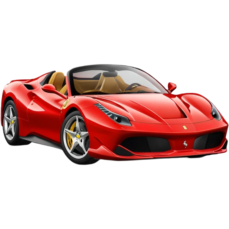 Red Ferrari sports car emoji