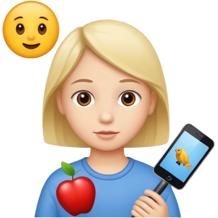 child chooses a hobby emoji