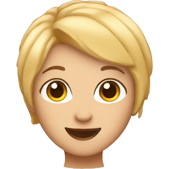 wink face with blonde short hair emoji