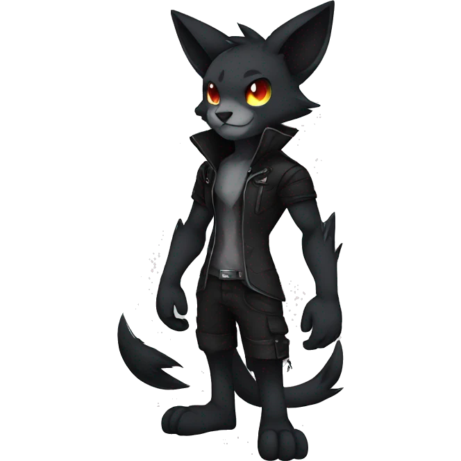Dark Edgy Cool FurSona Fakemon Full Body emoji