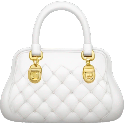 white luxury purse emoji