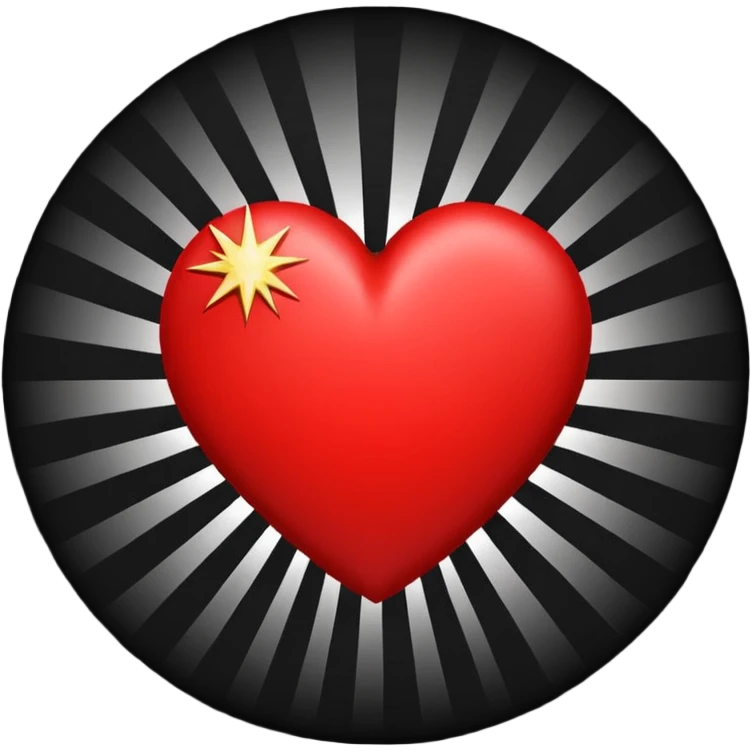 heart with a dark starburst emoji