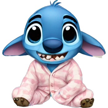Stitch in a pijama emoji