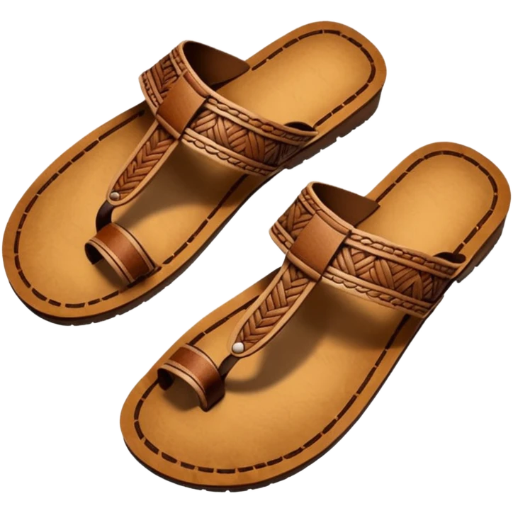 kolhapuri wooden chappal emoji