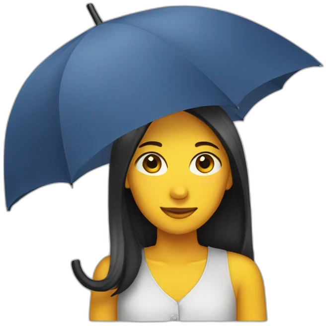 Umbrella girl emoji