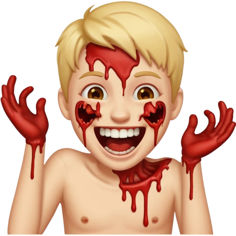 Pulling off my skin laughing emoji