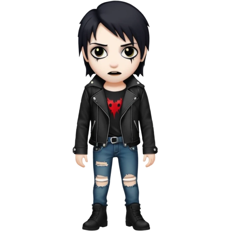 emo rockstar nonchalant vampire emoji