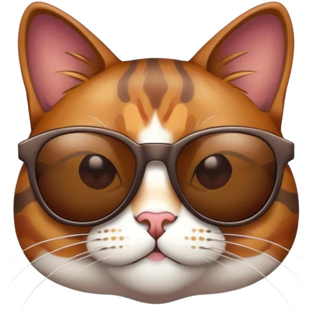 multicolor Cat with sunglasses emoji
