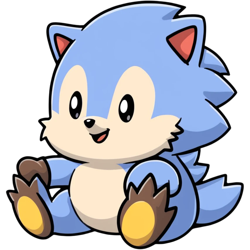 Baby Sonic the Hedgehog and baby Silver the Hedgehog together emoji