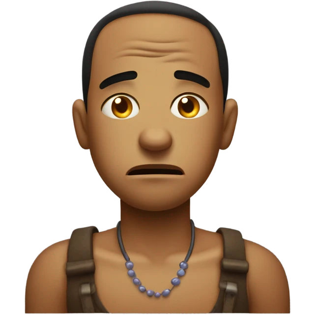 sweating while grunting out of boredom emoji