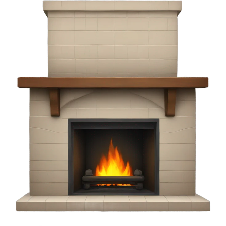 Realistic fireplace  emoji