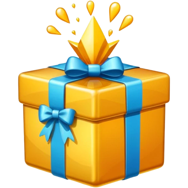 Corporate Gift icon and popper as a retro sticker  emoji