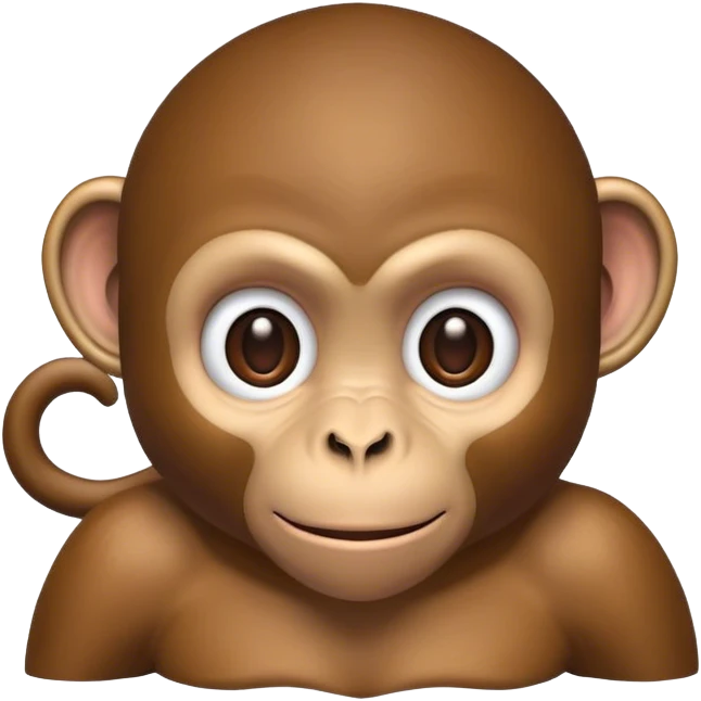 Ein Affe mit dem Kopf eines Menschen emoji