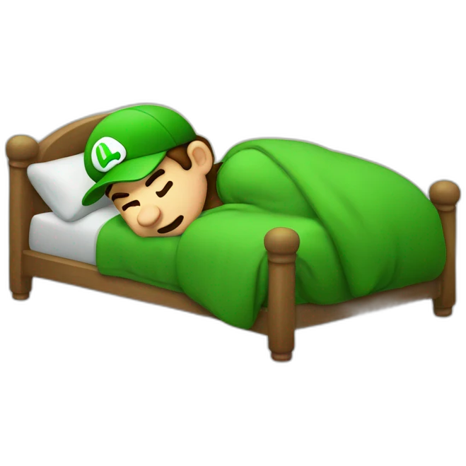 Luigi sleep emoji