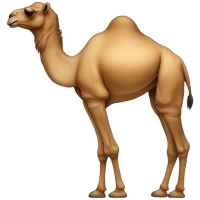 side view of camel body, with 5 humps on back emoji