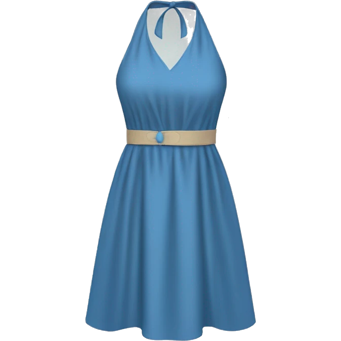 shor blue halterneck dress emoji
