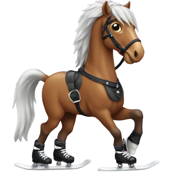horse with skates  emoji