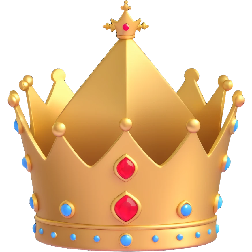 gold crown with shiny highlights emoji