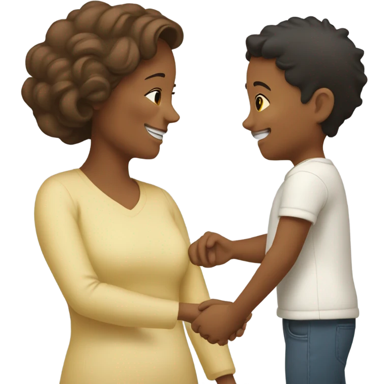 Mom with son emoji