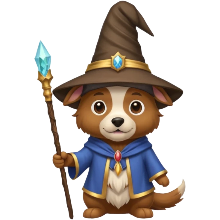 Dog wizard emoji