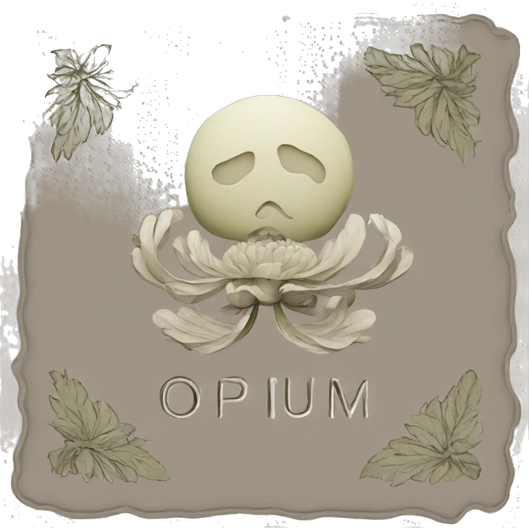 Opium label logo emoji