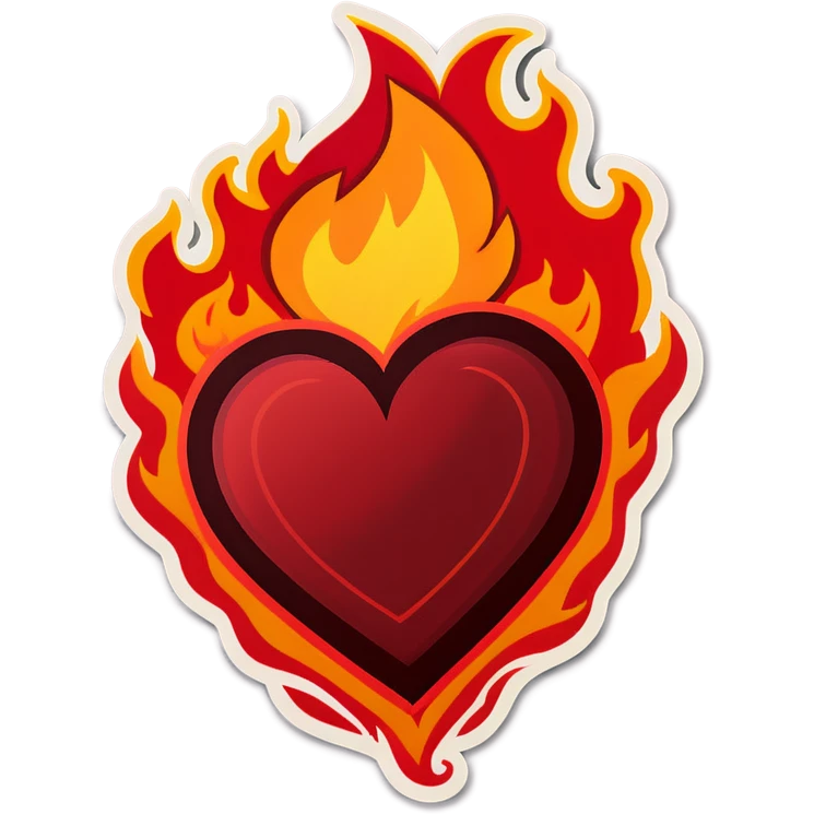 Heart on fire  emoji