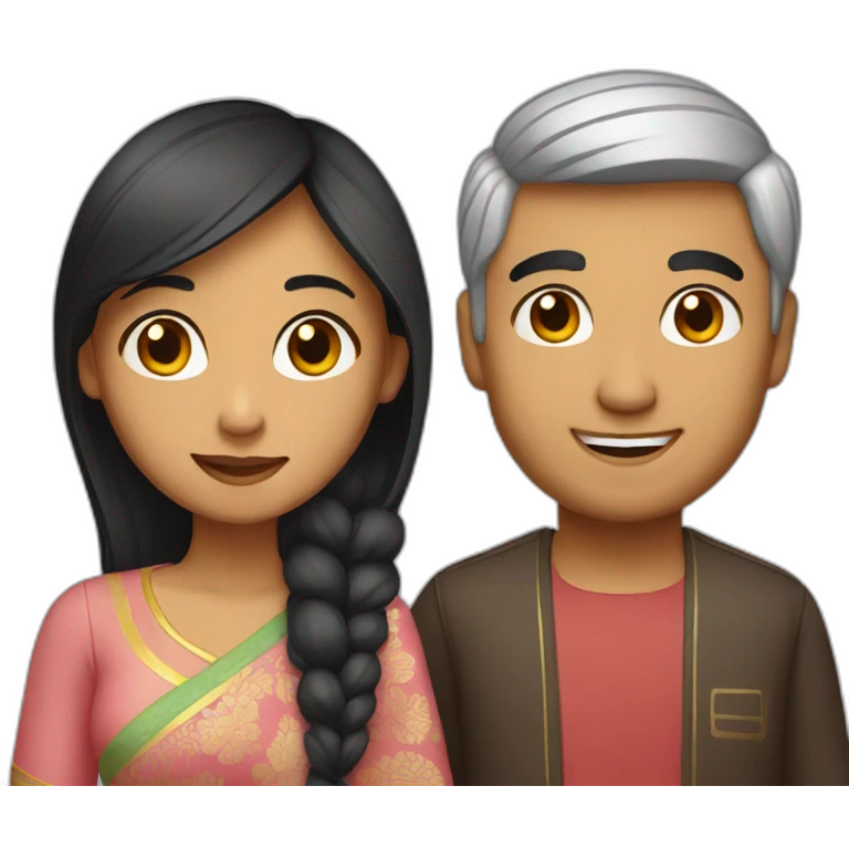 chinese-indian couple emoji