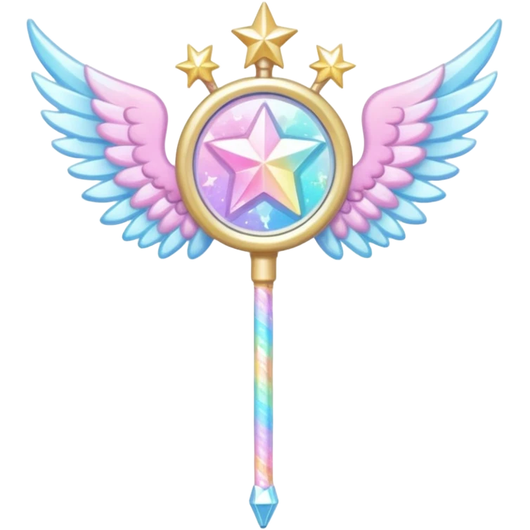 Kawaii decora cutecore starlight staff with wings emoji