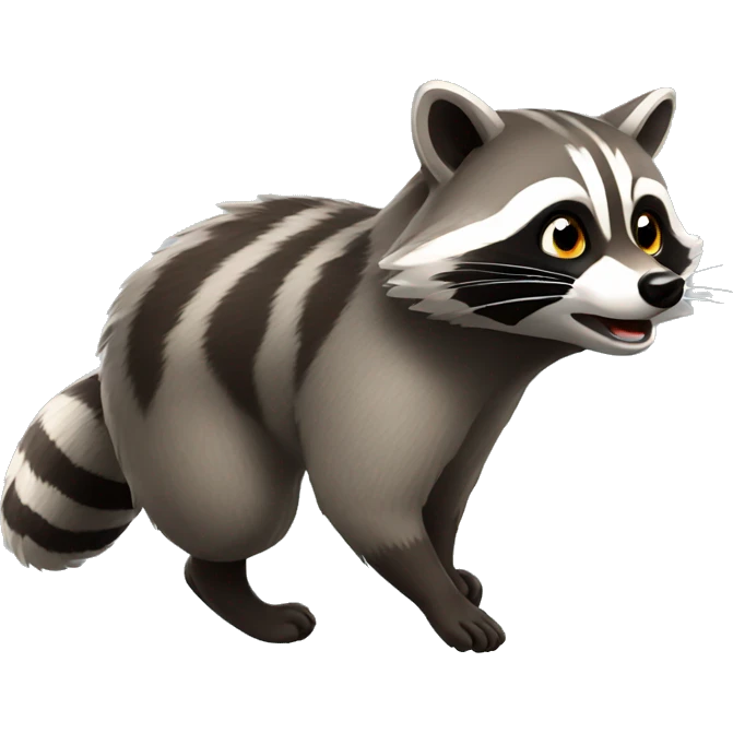 Raccoon run emoji