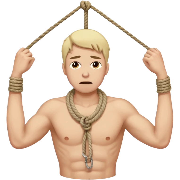 A man being hung emoji
