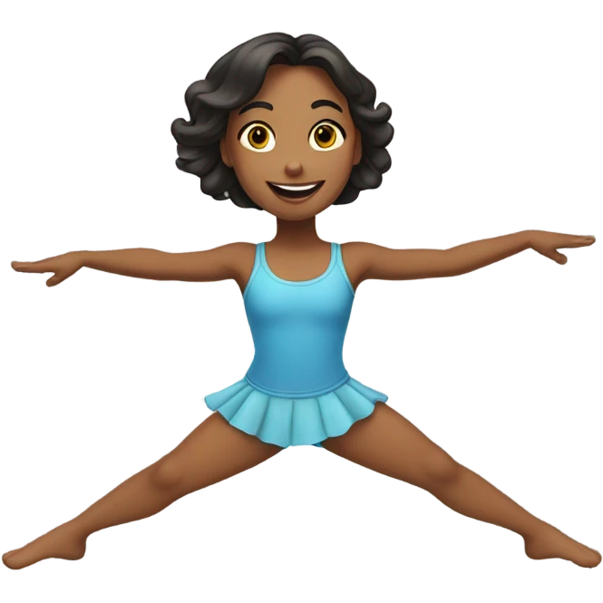 girl doing a toe touch emoji