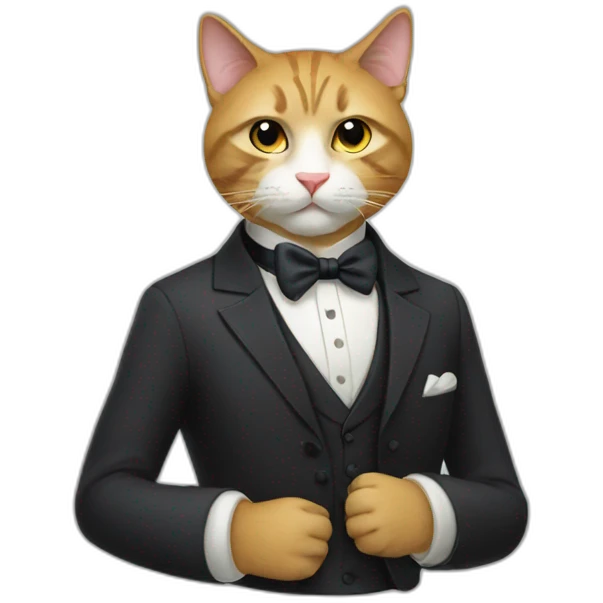 Gentleman cat emoji