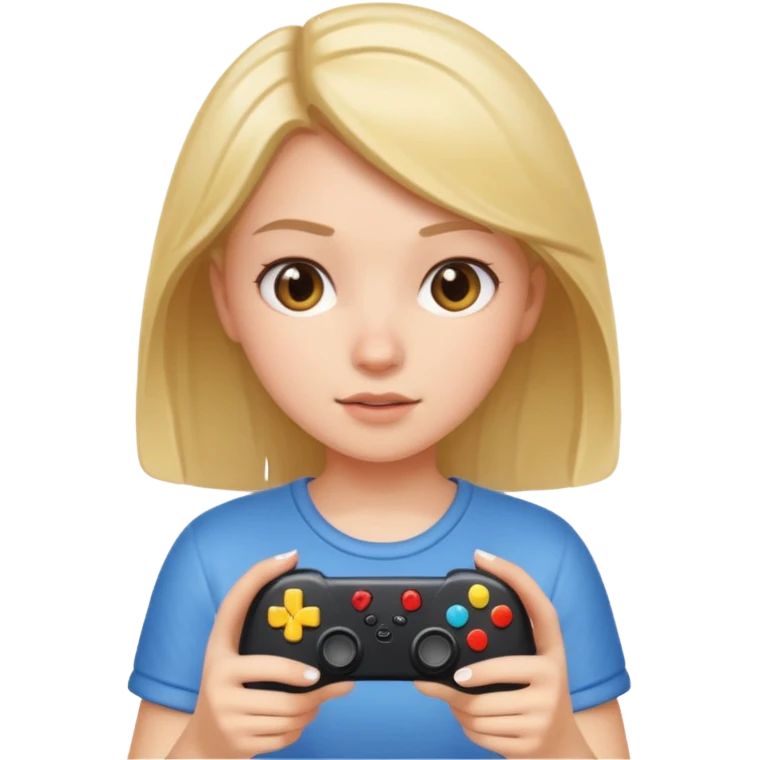 Girl playing game emoji