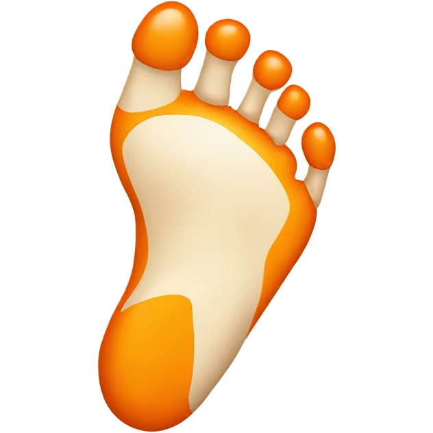 Orange foot emoji emoji