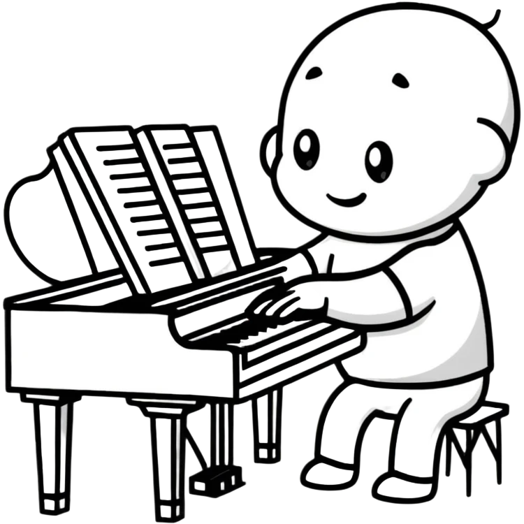 Brian playing piano emoji