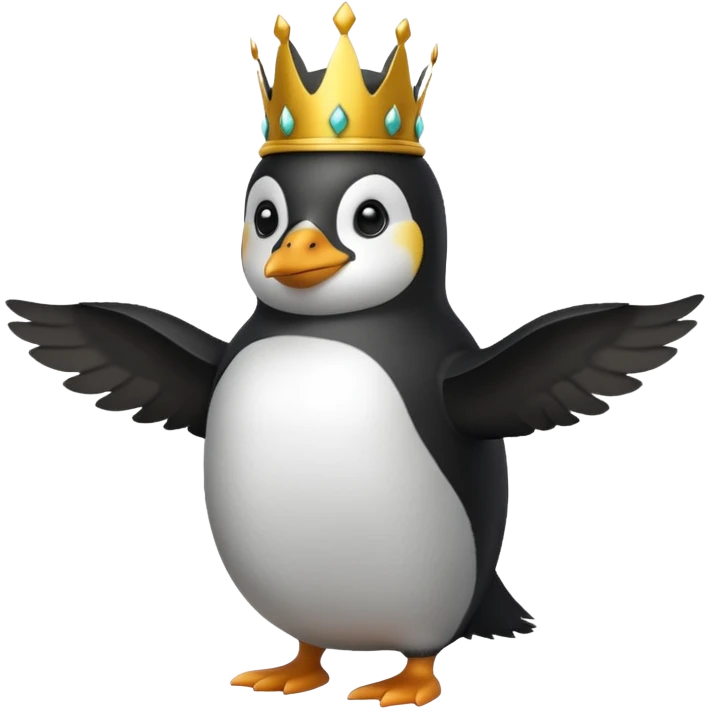 penguin king emoji
