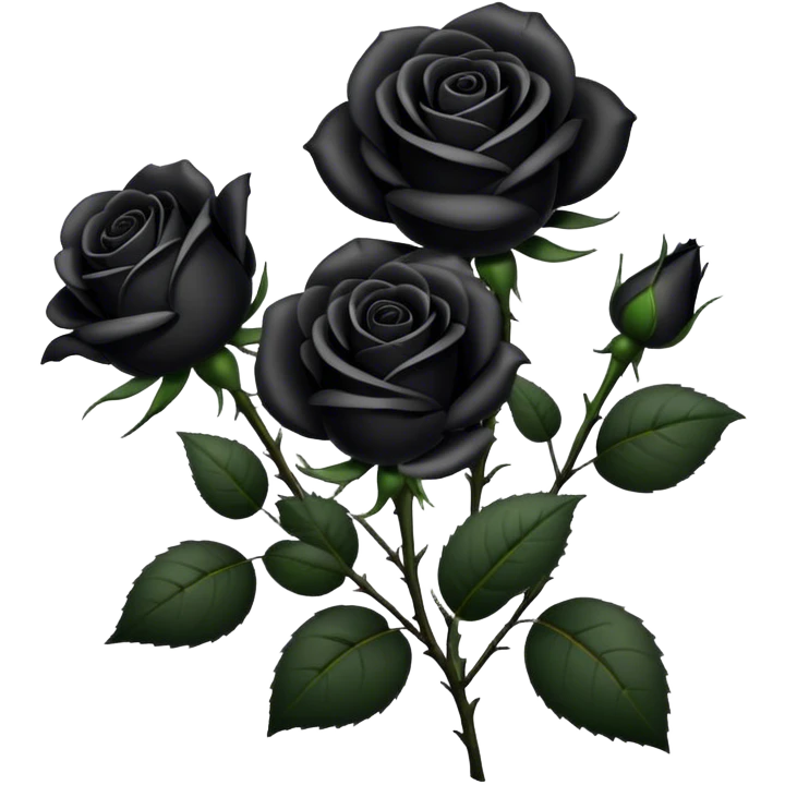Black roses emoji