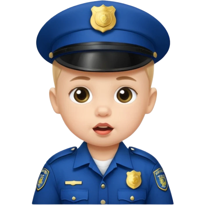 baby police with teat in mouth emoji