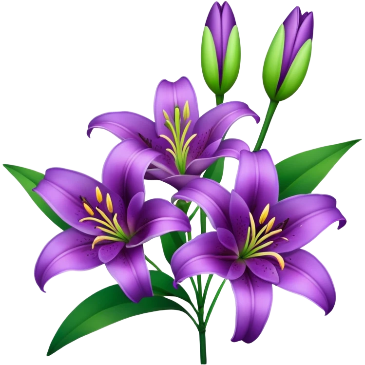 purple lilies emoji