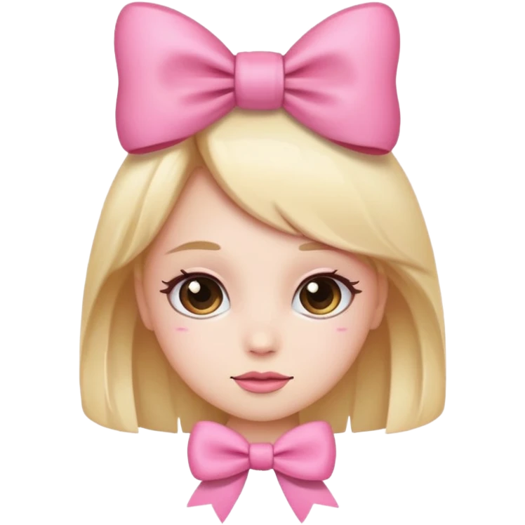 Cute face with bow  emoji