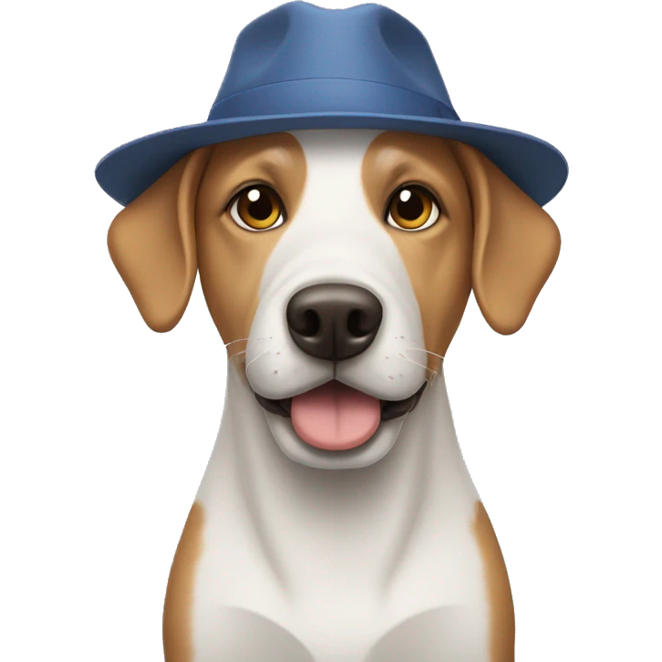 Dog wearing a hat emoji