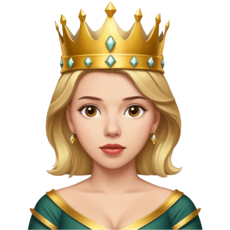 Scarlett Johansson, wearing crown  emoji