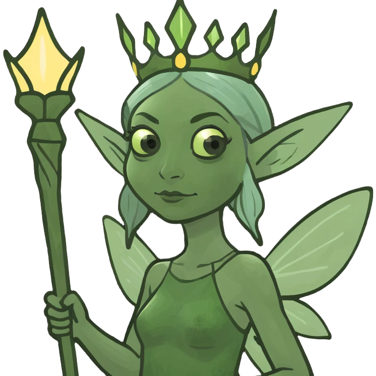 Fairy queen holding staff emoji
