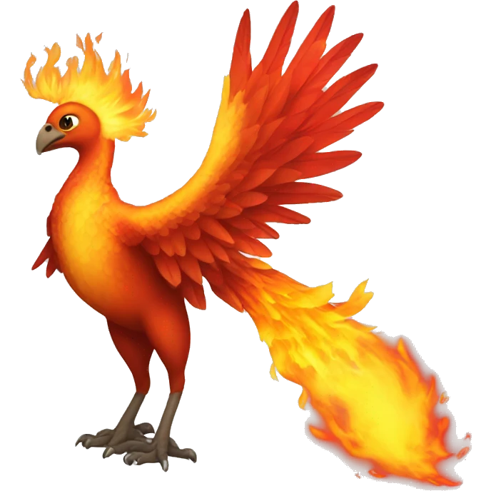phoenix bird with fire tail emoji