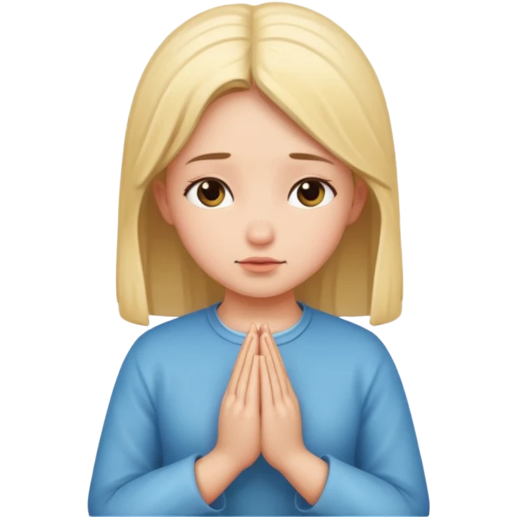 Prière chrétien fille emoji