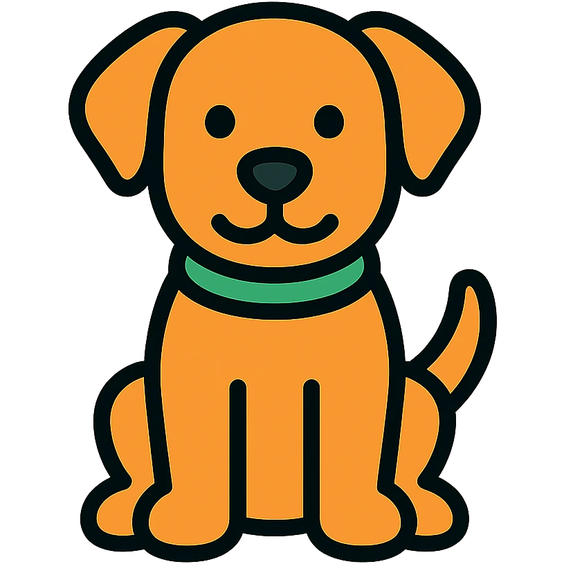 colored dog icon emoji