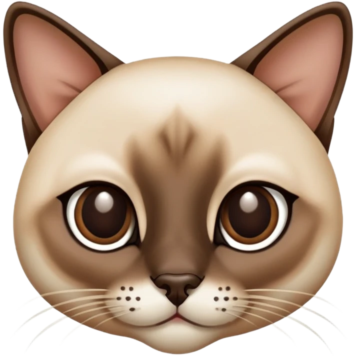 Siamese cat with two white dots on nose emoji