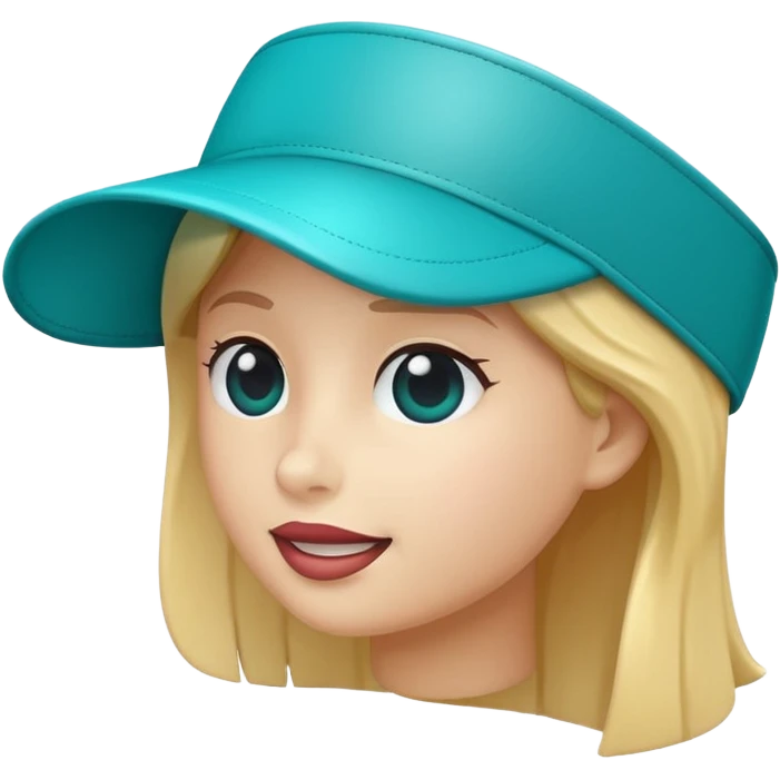 Sun Visor,teal emoji