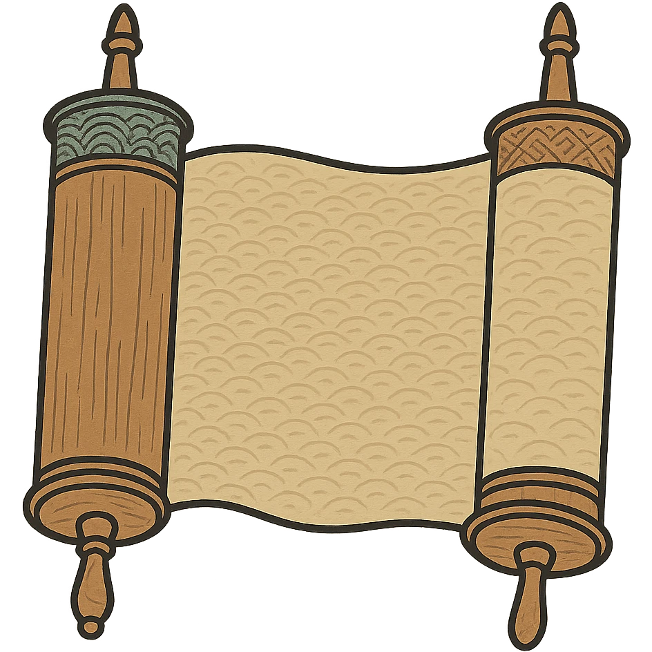 Closed Torah scroll on a transparent background emoji